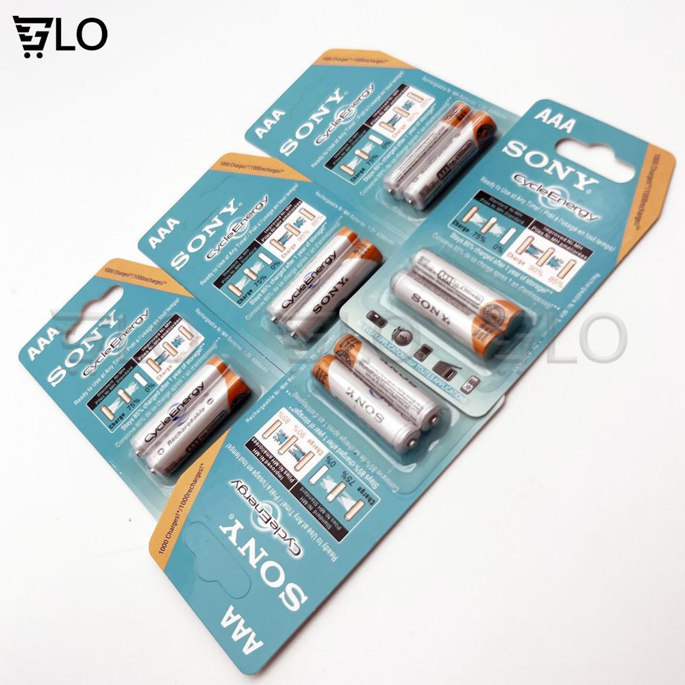 Vỉ 2 Viên Pin Sạc Sony AA(4600mah), AAA(4300mah) CycleEnergy