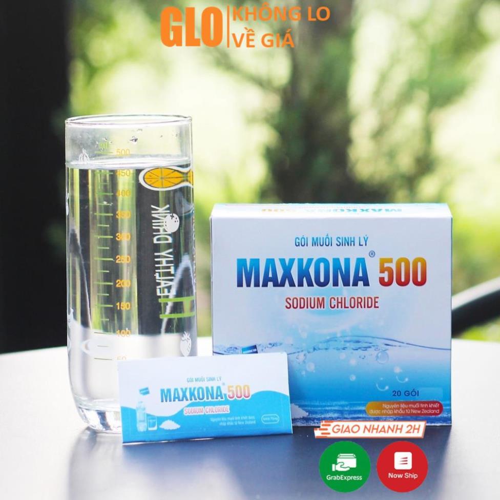 Gói Muối Sinh Lý MAXKONA 500, Gói Pha Để Súc Họng, Súc Miệng, Rửa Mũi Xoang