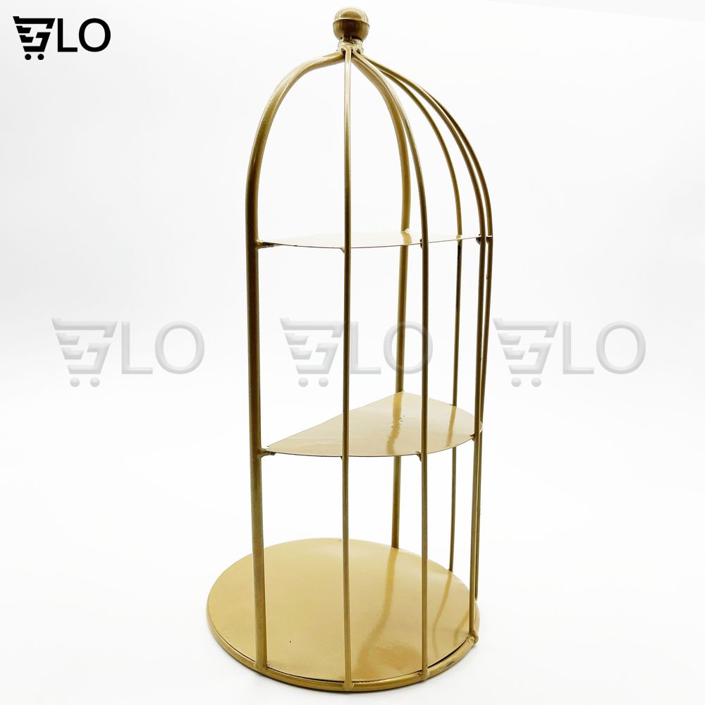 Kệ Mỹ Phẩm Lồng Chim 3 Tầng Decor Sang Chảnh Kích Thước 40x20cm
