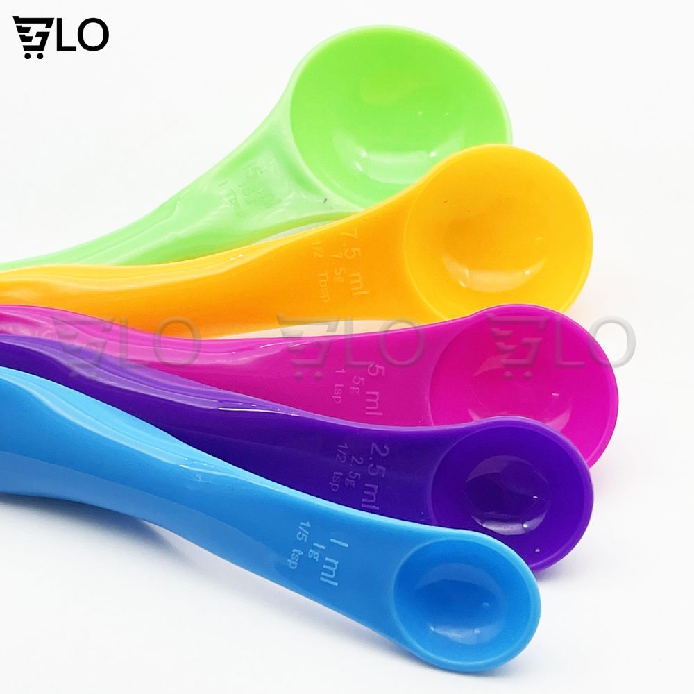 Bộ Thìa Đong 5 Chiếc Định Lương Dung Dịch, Muỗng Đong Gia Vị Nhà Bếp, Làm Bánh Ngọt