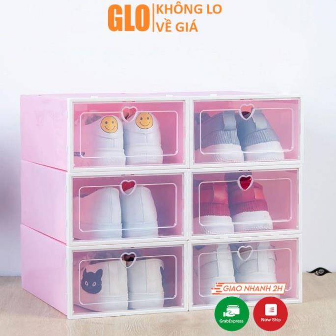 Combo 3 Hộp Đựng Giày Nhựa PP Cứng Cáp Tiện Dụng Loại Lớn 33x24x13cm