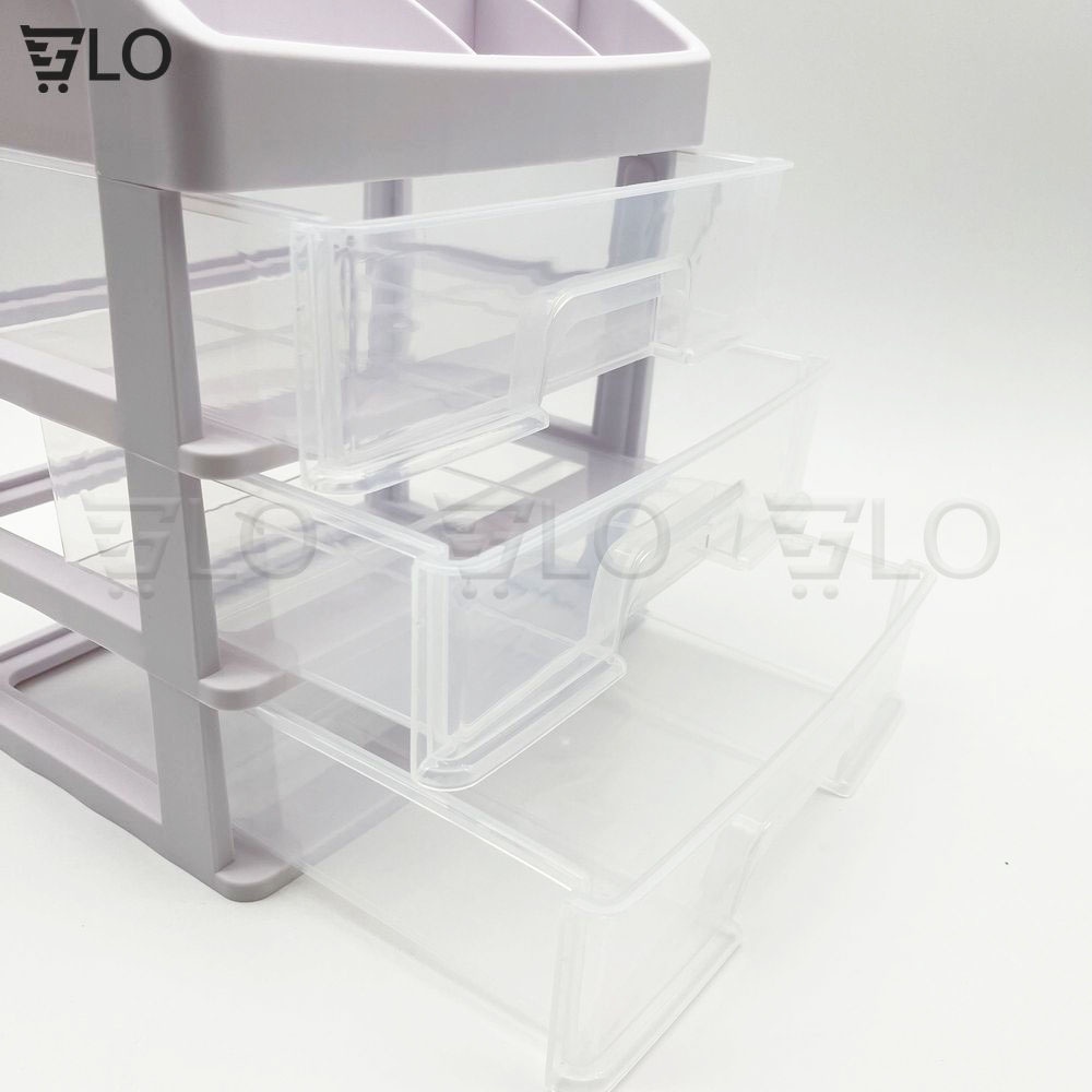 Kệ Đựng Mỹ Phẩm Đồ Trang Điểm Trang Sức 4 Tầng, 5 Tầng Ngăn Kéo Tiện Dụng