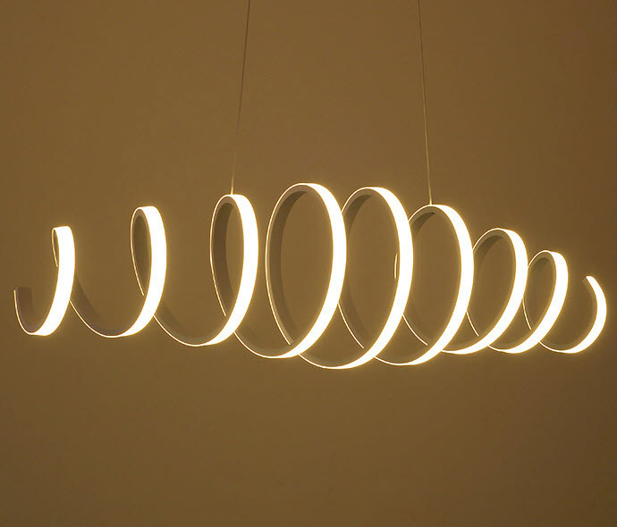 Đèn treo thả trần led hình lò xo Qiao QJ8892