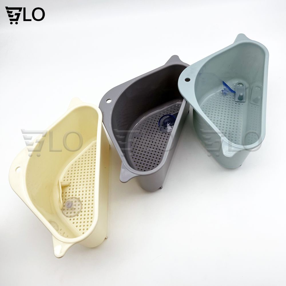 Kệ Góc Tam Giác Thoát Nước Bồn Rửa Chén Kích Thước 26x10x14cm