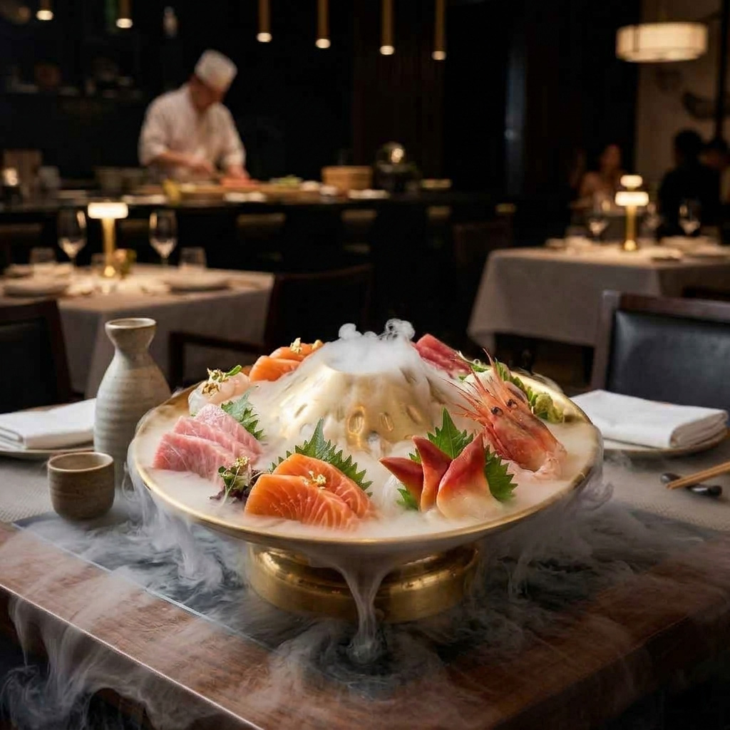 Đĩa sashimi 27cm đá khô, đĩa đựng bò nhà hàng lẩu nhúng, đĩa trái cây inox 304 PBCP24