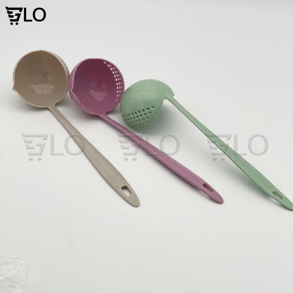 Muỗng Múc Canh Lúa Mạch 2 In 1 Loại Tròn