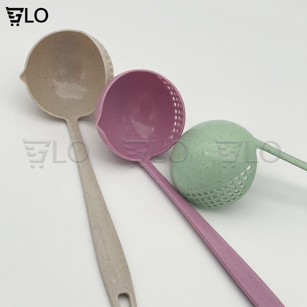 Muỗng Múc Canh Lúa Mạch 2 In 1 Loại Tròn