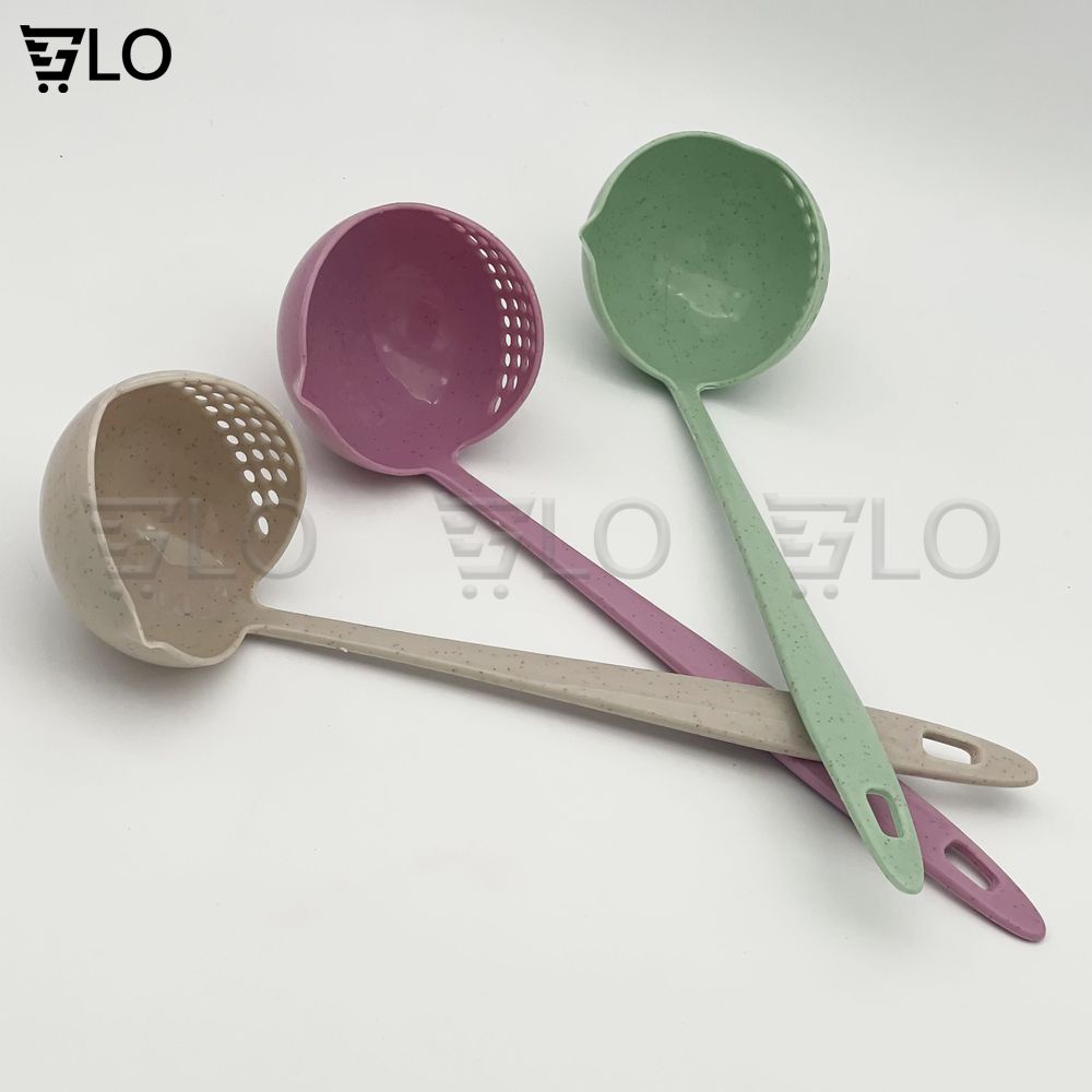 Muỗng Múc Canh Lúa Mạch 2 In 1 Loại Tròn