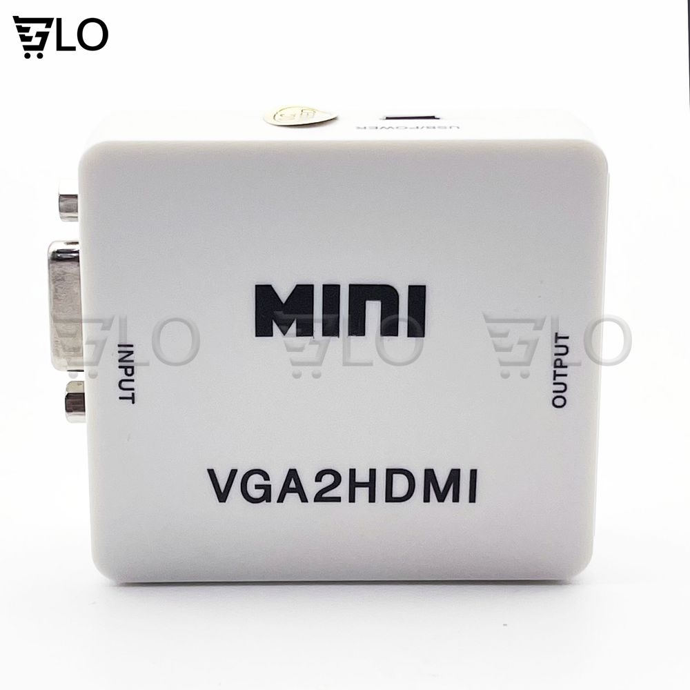 Box Chuyển VGA Sang HDMI HD Mini, Bộ Adapter Chuyển VGA Ra HDMI