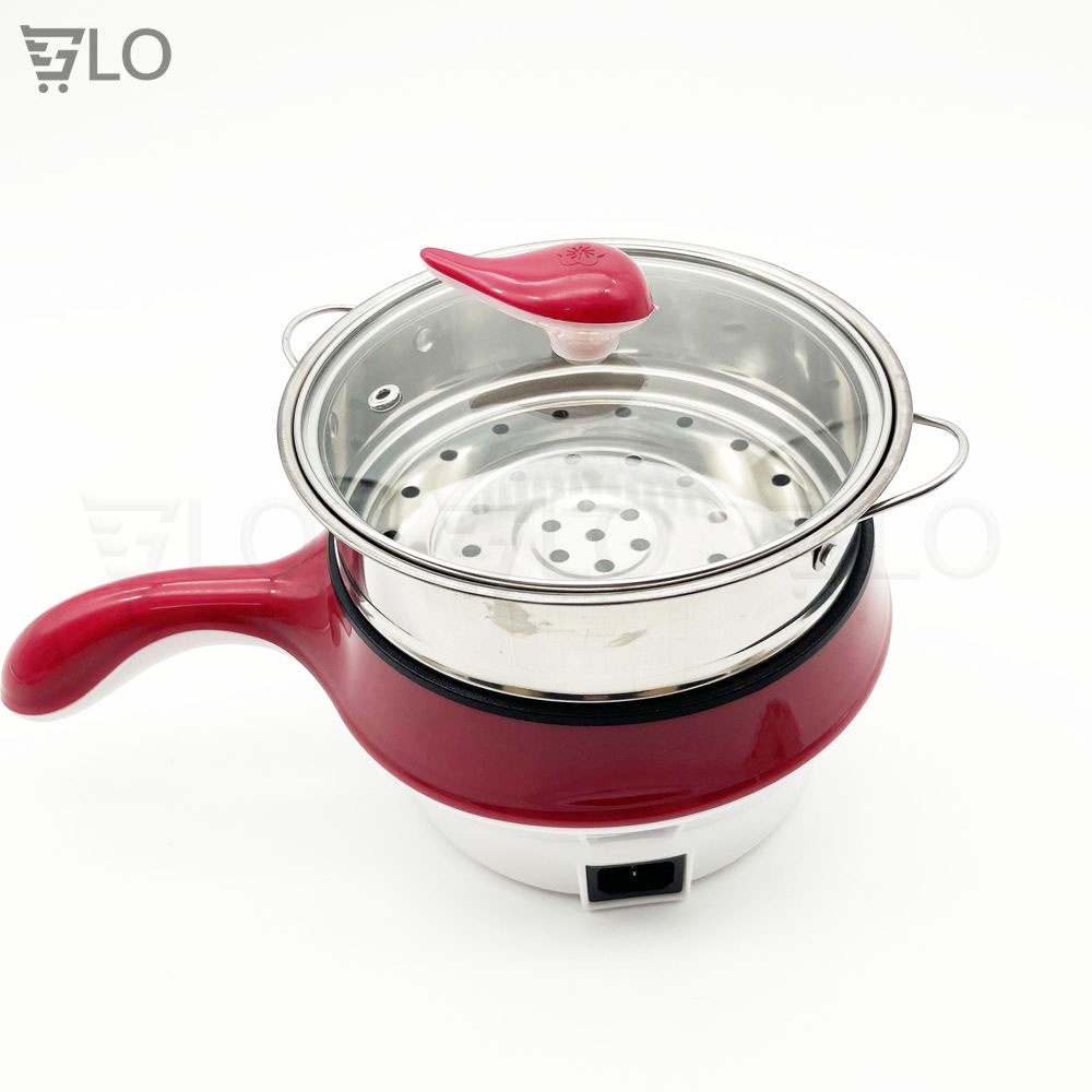 Dụng Cụ Ca Nấu Mì Có Lồng Hấp 18cm Tay Cầm Ngang