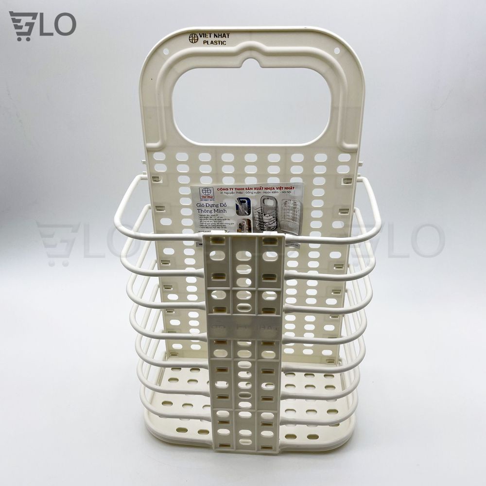 Giỏ Đựng Đồ, Quần Áo Gấp Gọn Treo Tường Việt Nhật 3379 28x47x17cm