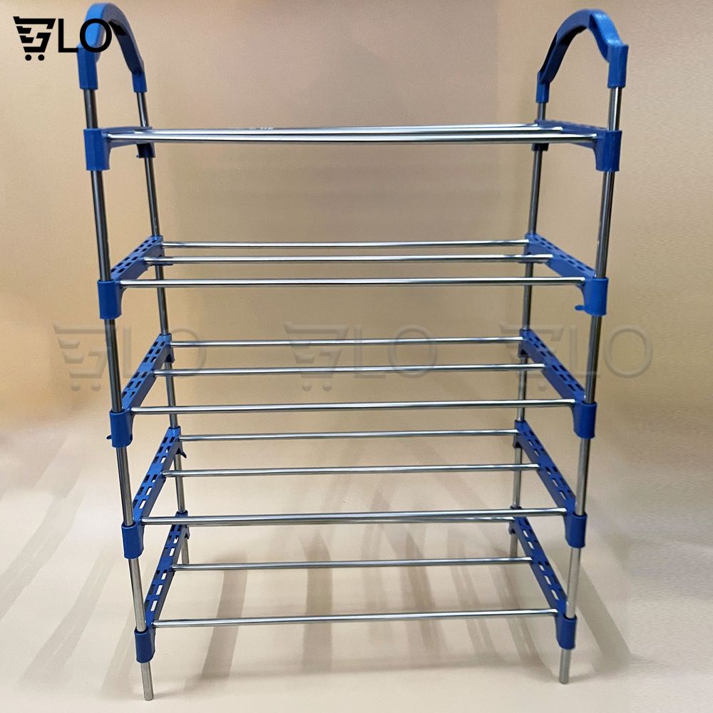 Giá Kệ Đựng Giày Dép 5 Tầng Khung Inox Chắc Chắn