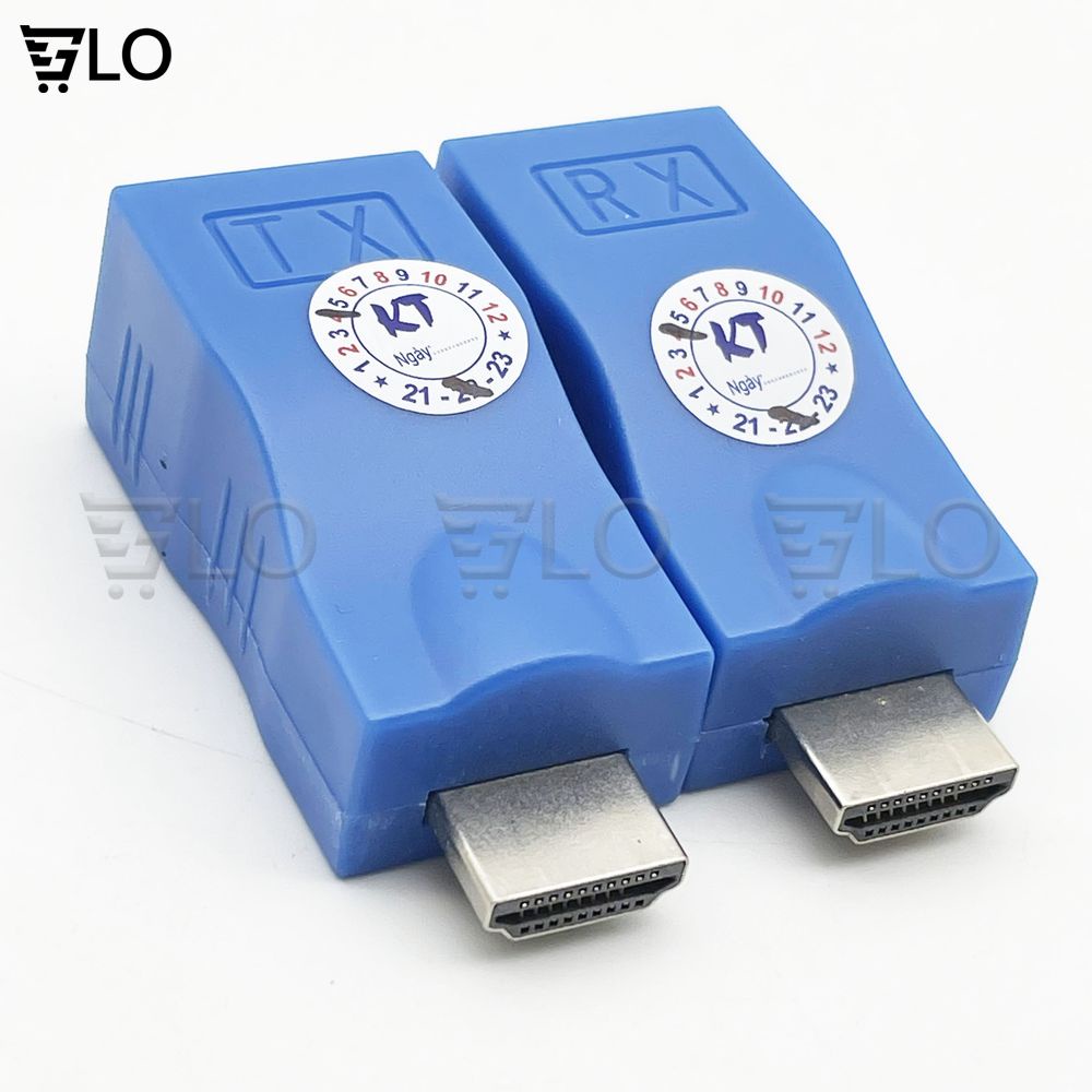 Bộ Thiết Bị Nối Dài HDMI Bằng Dây Lan 30-60m (Hdmi Extender 60m) - Bộ Kích Tín Hiệu HDMI Chống Nhiễu Cực Tốt