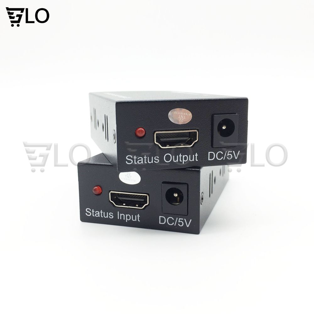 Bộ Thiết Bị Nối Dài HDMI Bằng Dây Lan 30-60m (Hdmi Extender 60m) - Bộ Kích Tín Hiệu HDMI Chống Nhiễu Cực Tốt
