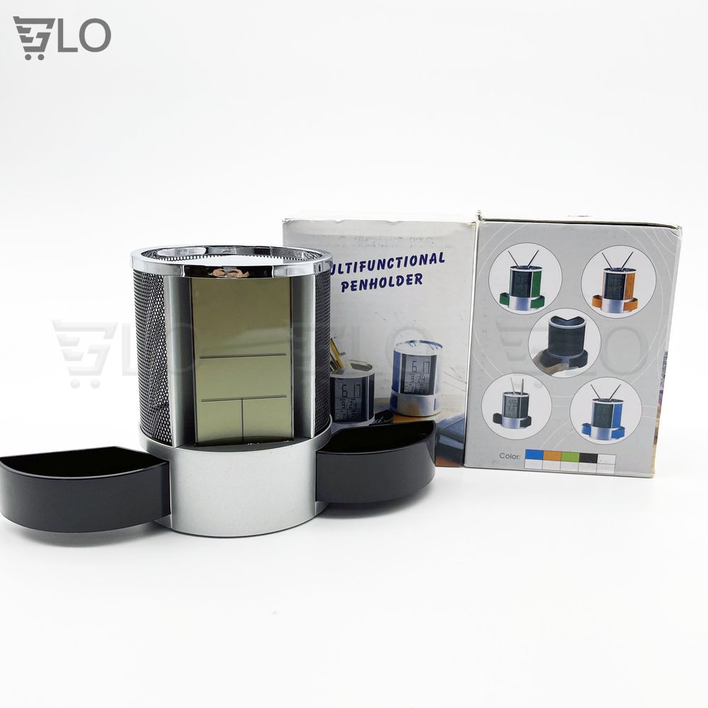 Hộp Đựng Bút Có Đồng Hồ Tiện Lợi