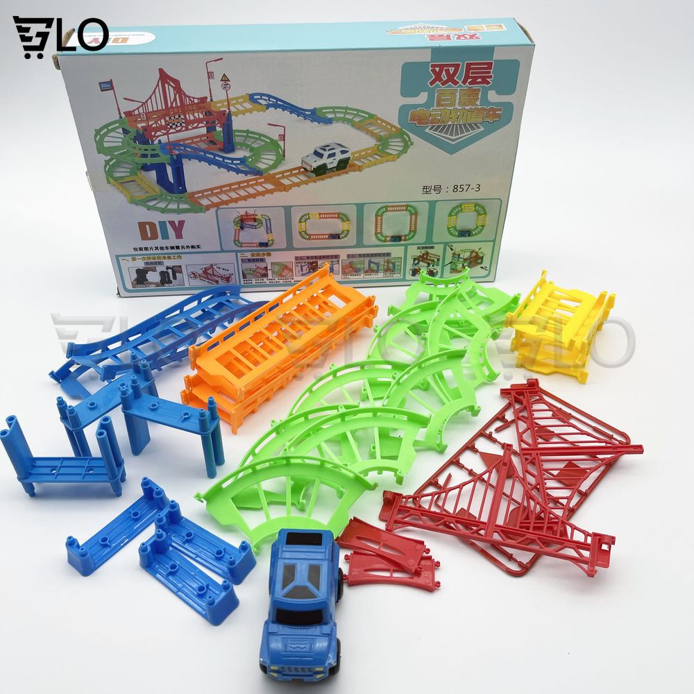 Lắp Ráp Mô Hình Đường Ray Xe Ô Tô Cho Bé 73 Chi Tiết