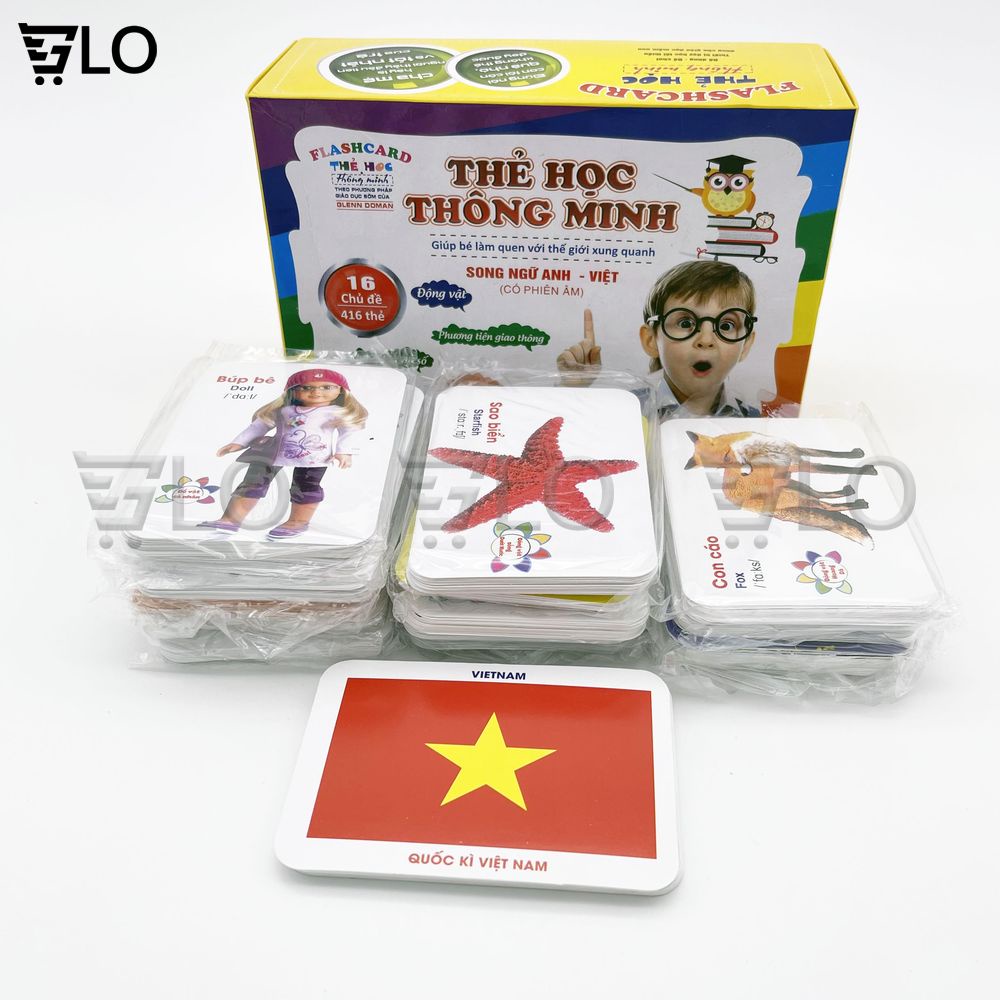 Bộ Thẻ Học 16 Chủ Đề Song Ngữ Anh Việt Có 416 Thẻ