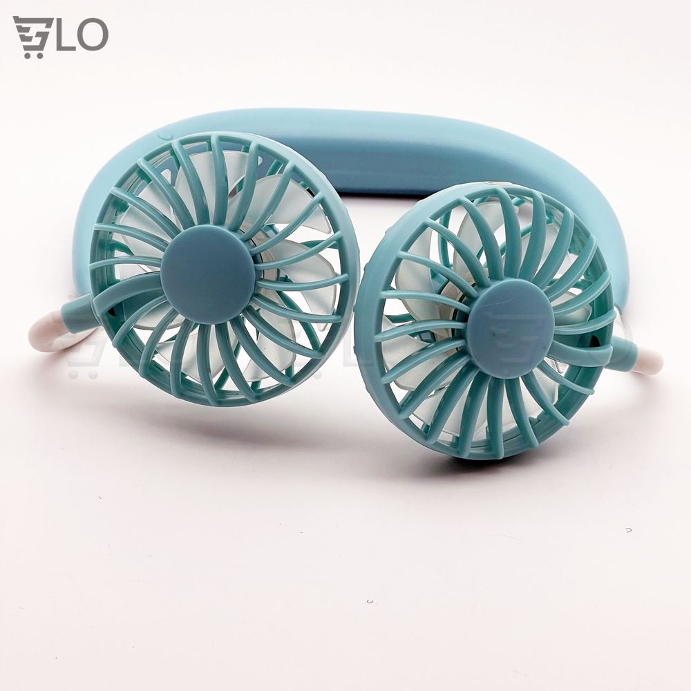 Quạt Đeo Cổ Mini, Quạt Treo Cổ Có Cánh 3 Tốc Độ, Có Sạc Chính Hãng, Hiện Đại, Biên Độ Thổi 360 Độ