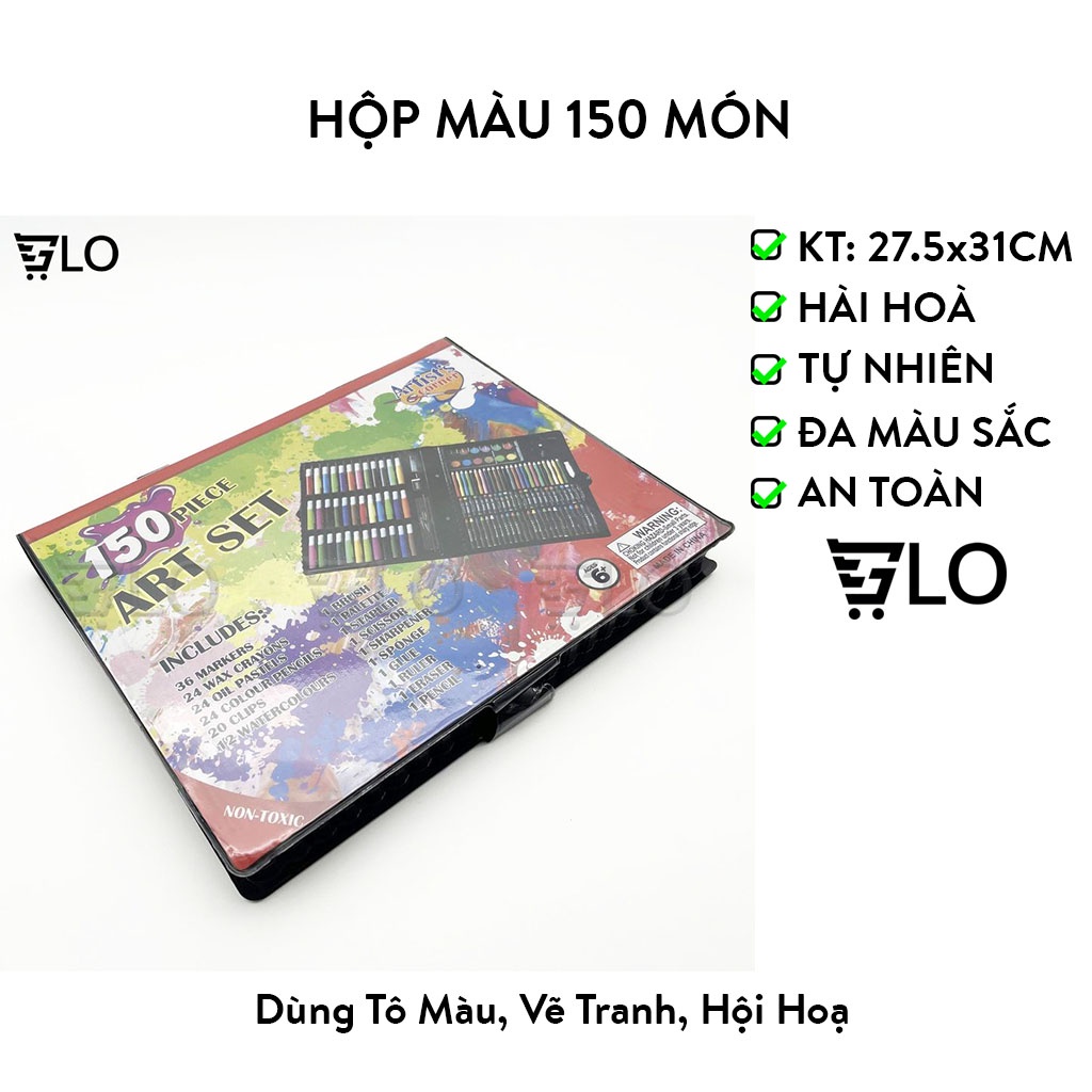 Hộp Màu 150 Món Cho Bé Hàng Đẹp