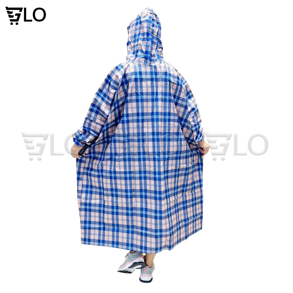 Áo Mưa Bít Sườn Không Xẻ Tà Vải Dù Tiện Lợi
