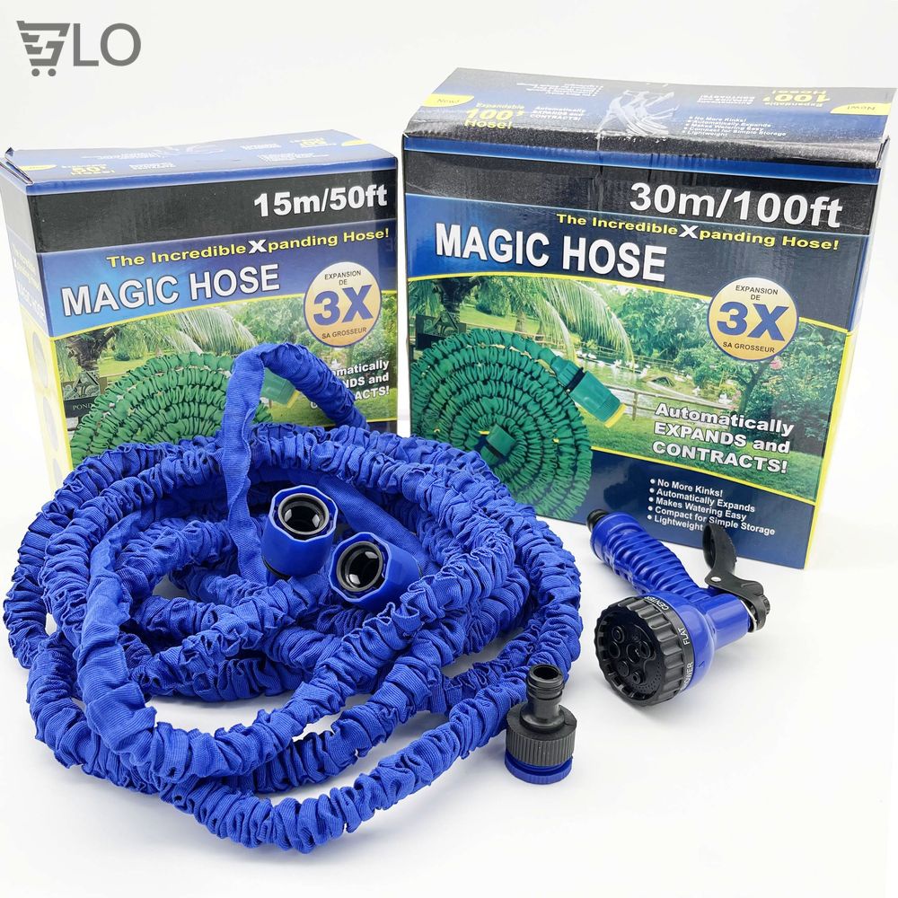 Vòi Xịt Giãn Nở 15/30m Tưới Cây, Rửa Xe Thông Minh Magic Hose