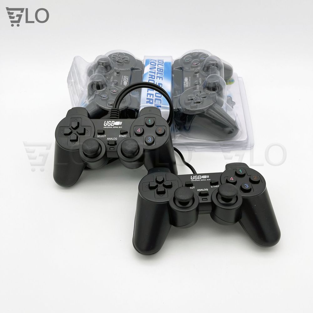 Tay Cầm Chơi Game Đôi Gamepad Có Rung Đen
