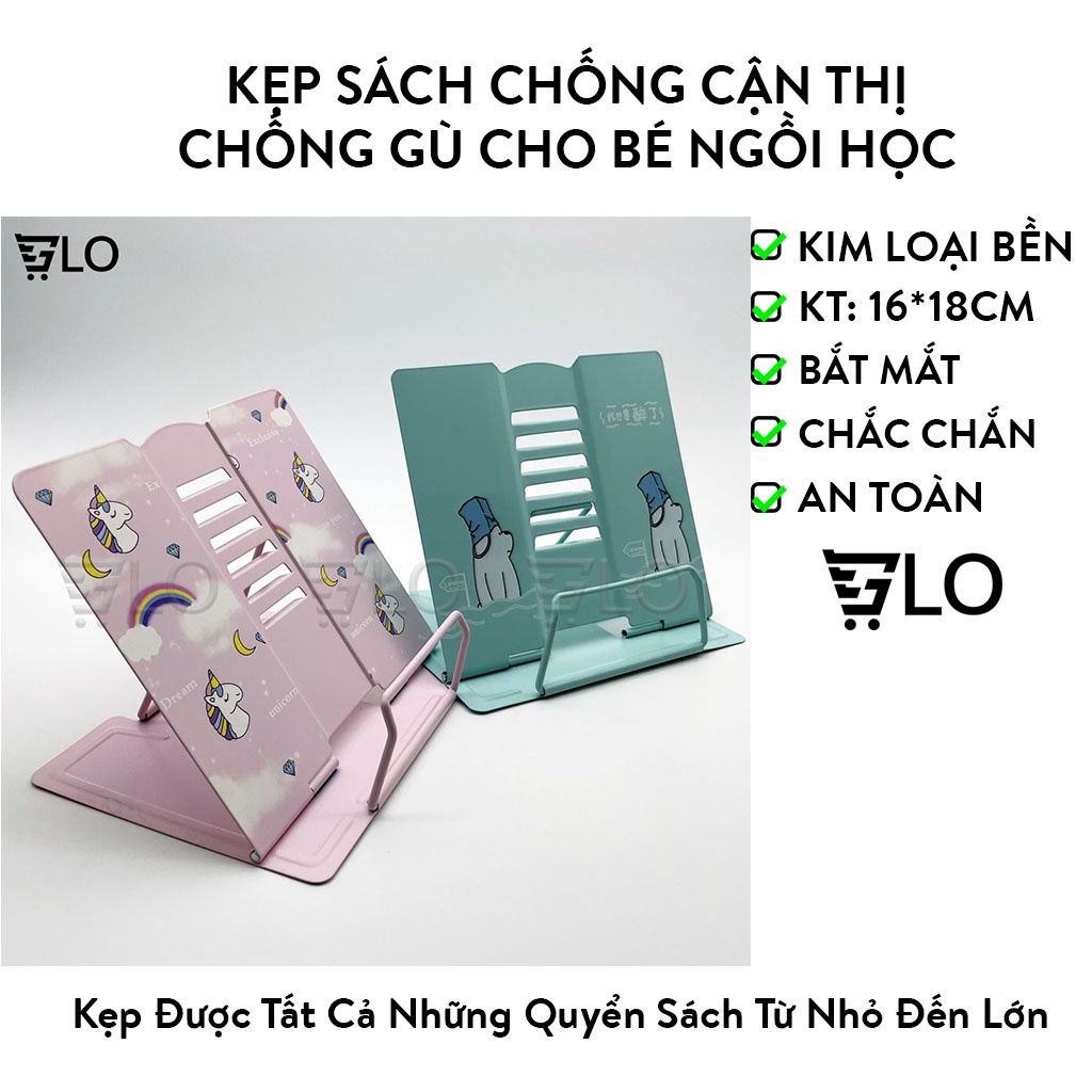 Kẹp Sách Chống Cận Thị, Kệ Sách Chống Gù Cho Bé Ngồi Học