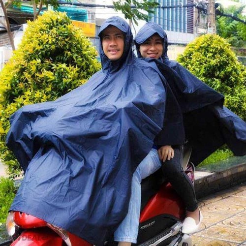 Áo Mưa 2 Đầu Vải Dù Cao Cấp 1m4 Poncho Sundo Chống Thấm Tốt