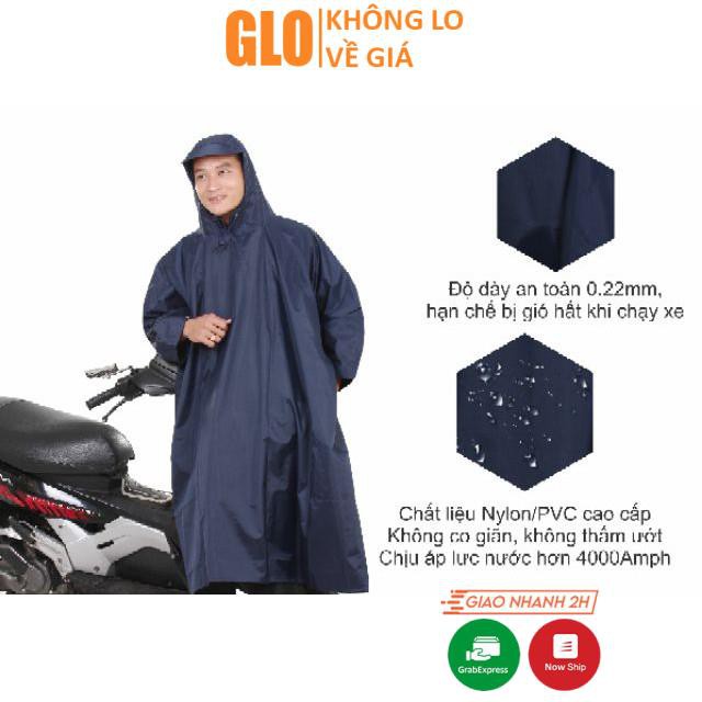 Áo Mưa 2 Đầu Vải Dù Cao Cấp 1m4 Poncho Sundo Chống Thấm Tốt