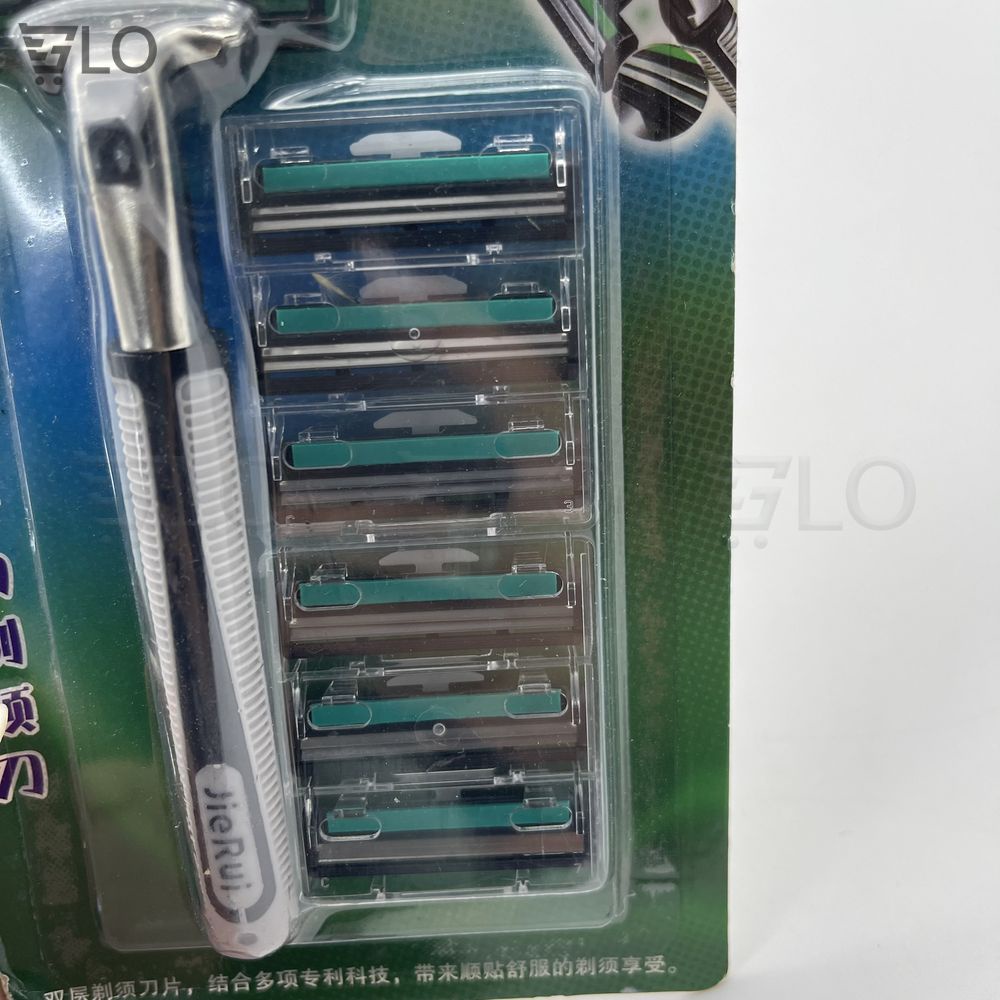 Bộ Dao Cạo Râu Jierui Tặng Kèm 5 Lưỡi Dao Kép