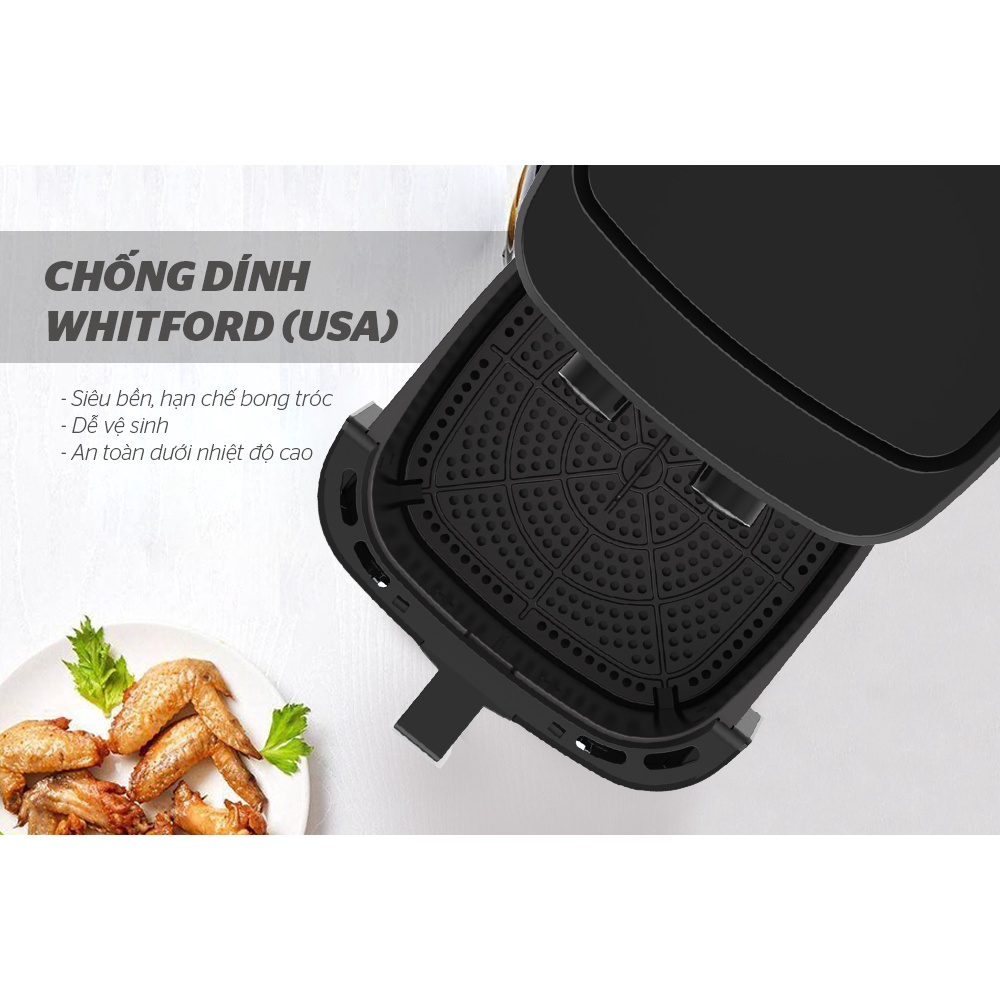 Nồi chiên không dầu Sunhouse 9 lít SHD4035 - Model mới 4.2022 - Bảo hành chính hãng 12 tháng toàn quốc