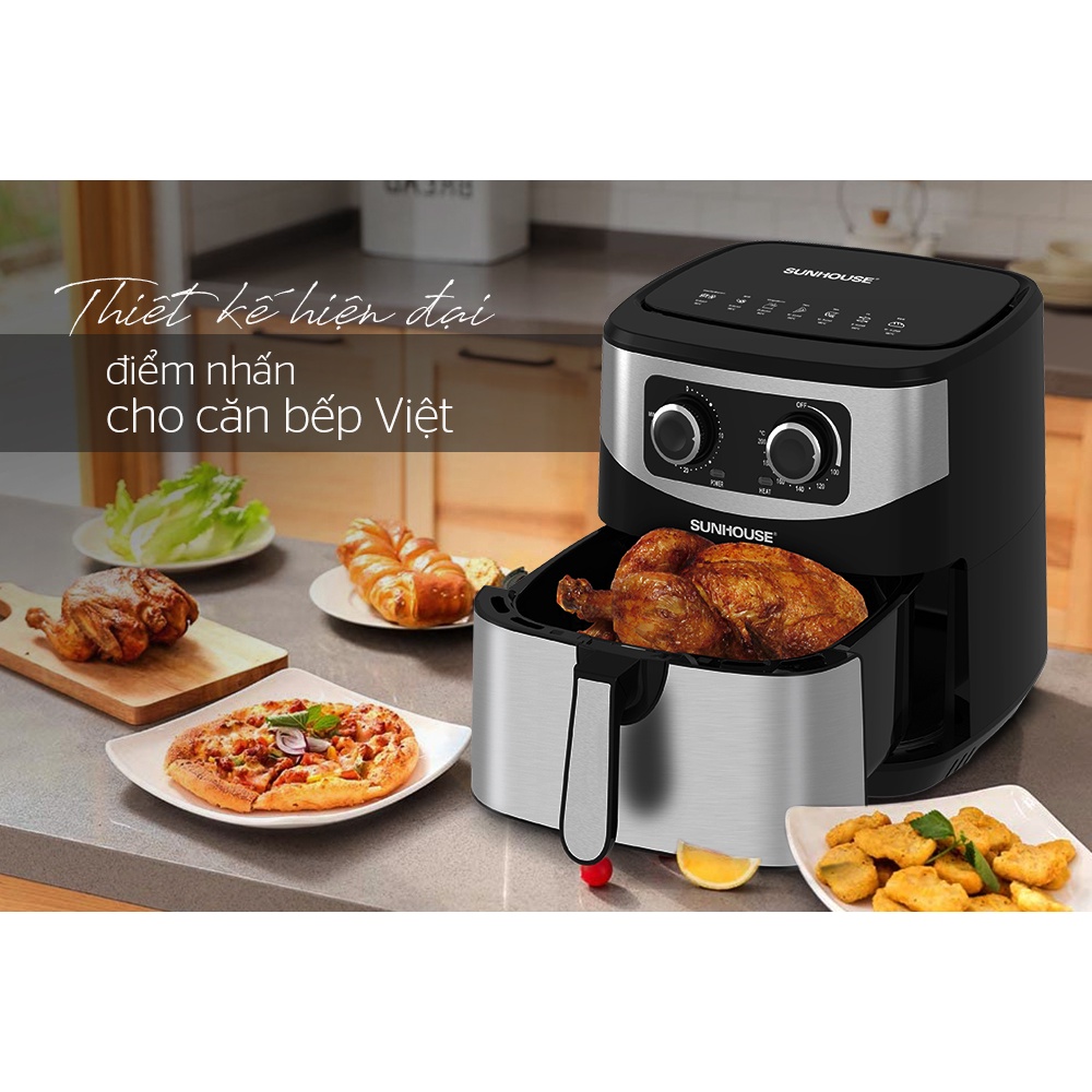 Nồi chiên không dầu Sunhouse 9 lít SHD4035 - Model mới 4.2022 - Bảo hành chính hãng 12 tháng toàn quốc