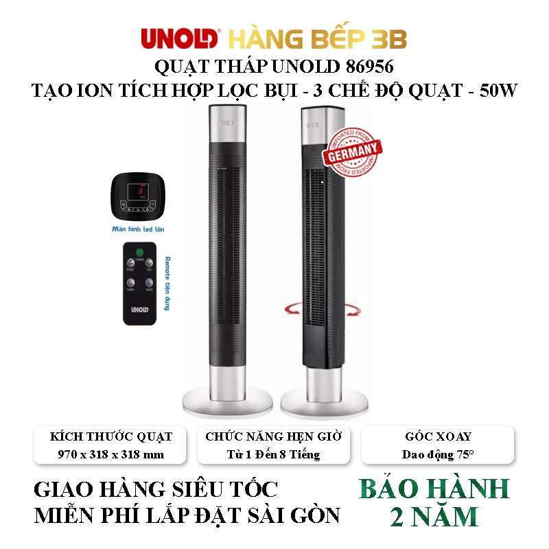 Quạt Tháp Unold Turmventilator Edel 86956 - Hàng Bếp 3B