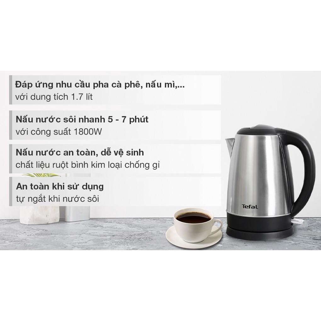 Bình đun siêu tốc Tefal 1.7 lít KI800D68 (StriX) - Bảo hành chính hãng 2 năm {Hàng Bếp 3B}