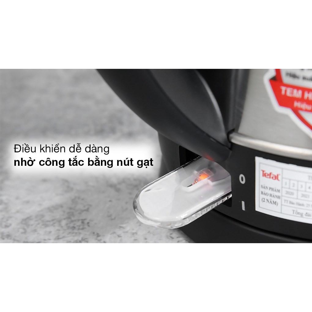 Bình đun siêu tốc Tefal 1.7 lít KI800D68 (StriX) - Bảo hành chính hãng 2 năm {Hàng Bếp 3B}