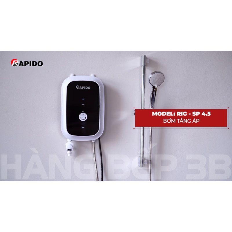 Máy nước nóng trực tiếp Rapido Stern RIG-SP 4.5 - Bơm tăng áp - An toàn đa cấp độ - Hàng Bếp 3B
