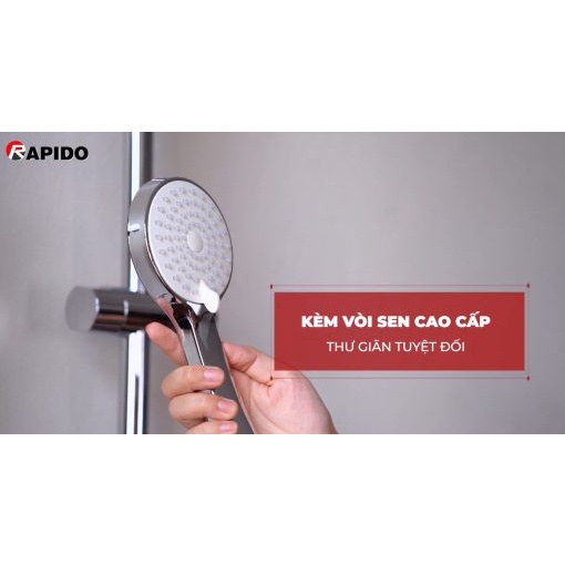 Máy nước nóng trực tiếp Rapido Stern RIG-DP 4.5 - Kèm vòi sen cao cấp - Hàng Bếp 3B