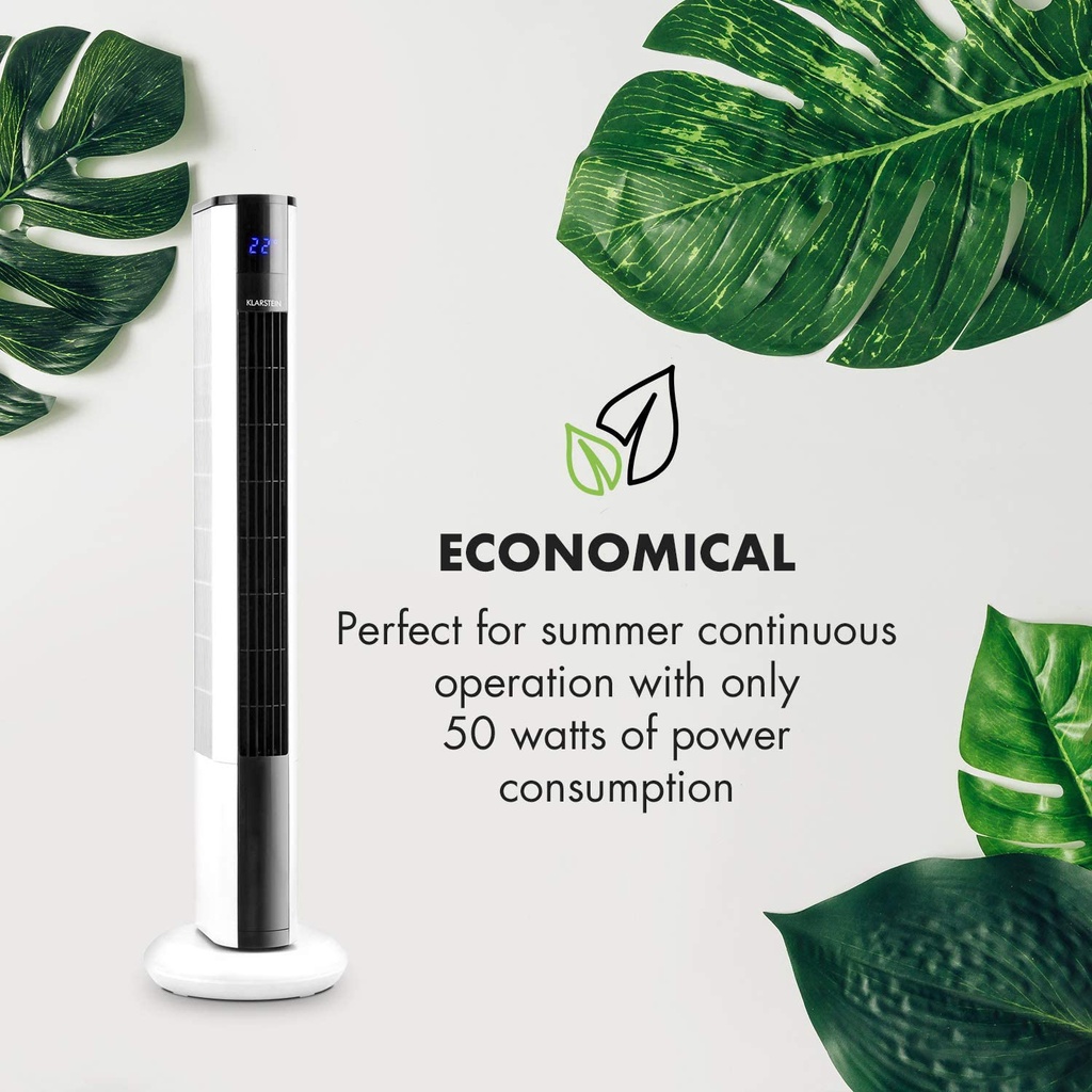 Quạt tháp Klarstein Skyscraper 3G Turmventilator màu trắng/xám/đen - Nhập khẩu từ Đức - Hàng Bếp 3B