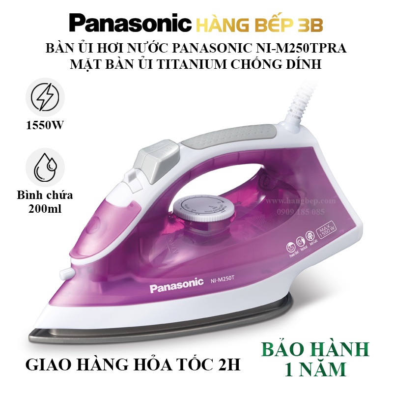 Bàn ủi hơi nước Panasonic NI-M300TVRA/NI-M300TARA/NI-M250TPRA - Bảo hành 12 tháng - Thương hiệu Nhật Bản - Hàng Bếp 3B