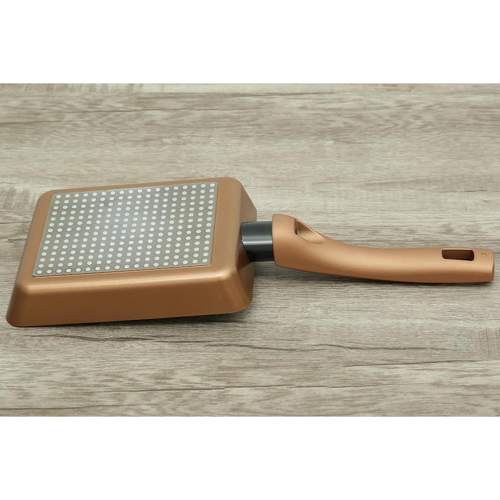 Chảo chiên vuông 18cm Visions VS-EP18-AB/JP - Chảo chống dính - DÙNG ĐƯỢC BẾP TỪ - Hàng Bếp 3B