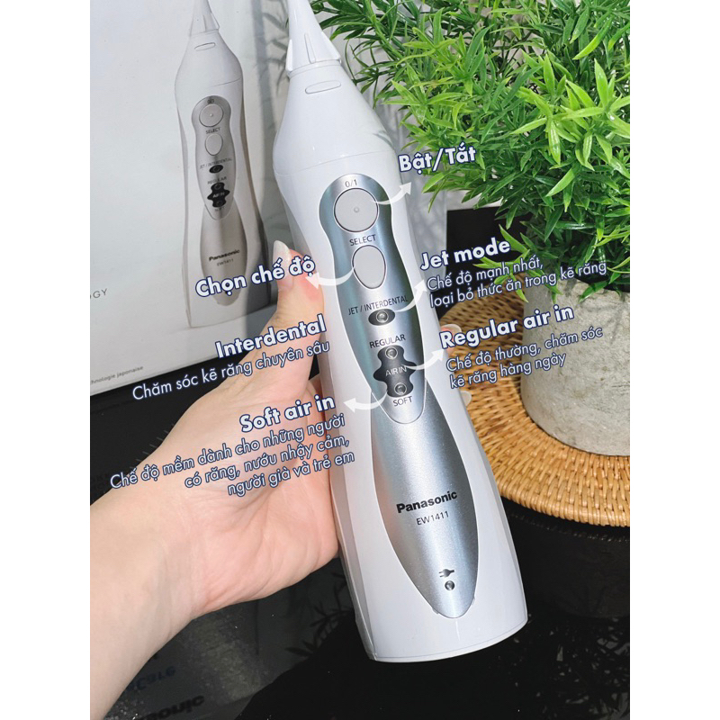 Tăm nước Panasonic EW1411H - Hàng Đức, sản xuất Thái Lan - Hàng Bếp 3B - Bảo hành 12 tháng