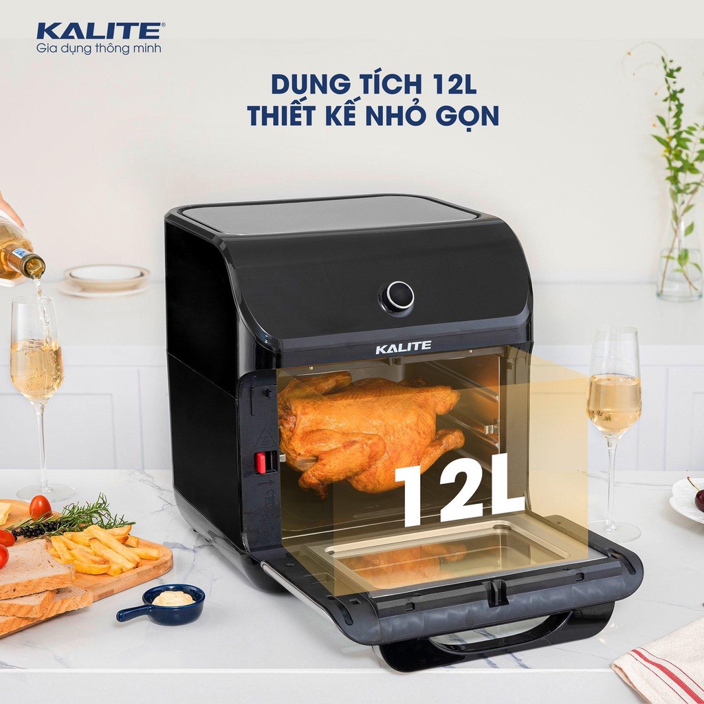 Nồi chiên không dầu Kalite 12 lít KL-1200 - Bảo hành 24 tháng - Hàng Bếp 3B