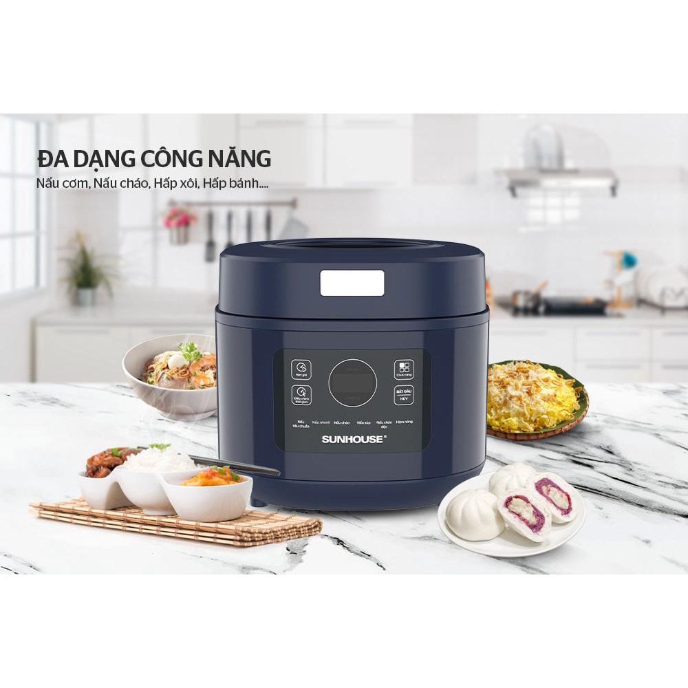 Nồi cơm điện tử Sunhouse 1.0 lít SHD8802 - Hàng Bếp 3B - Sản phẩm chính hãng