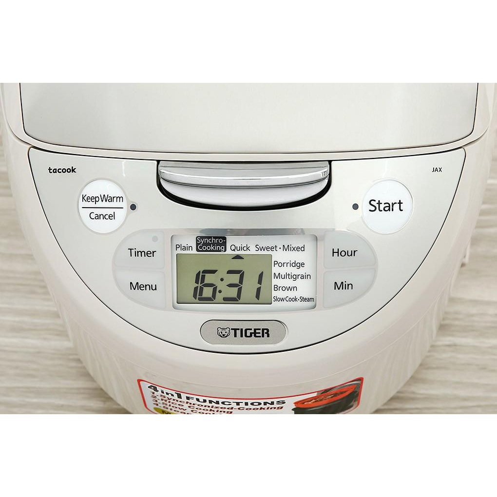 Nồi cơm điện tử Tiger 1.8 lít JAX-S18W / JAX-S10W (1 lít) -  Hàng Bếp 3B - Sản xuất Nhật Bản