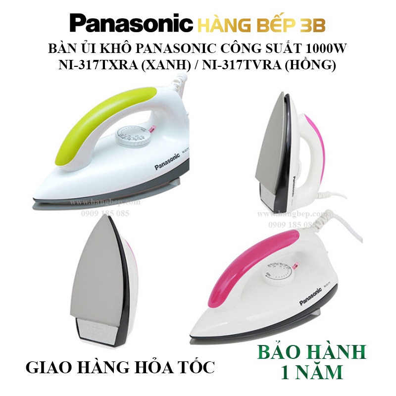 Bàn ủi khô Panasonic NI-317TXRA/NI-317TVRA - Hàng Bếp 3B -  Bảo hành 1 năm