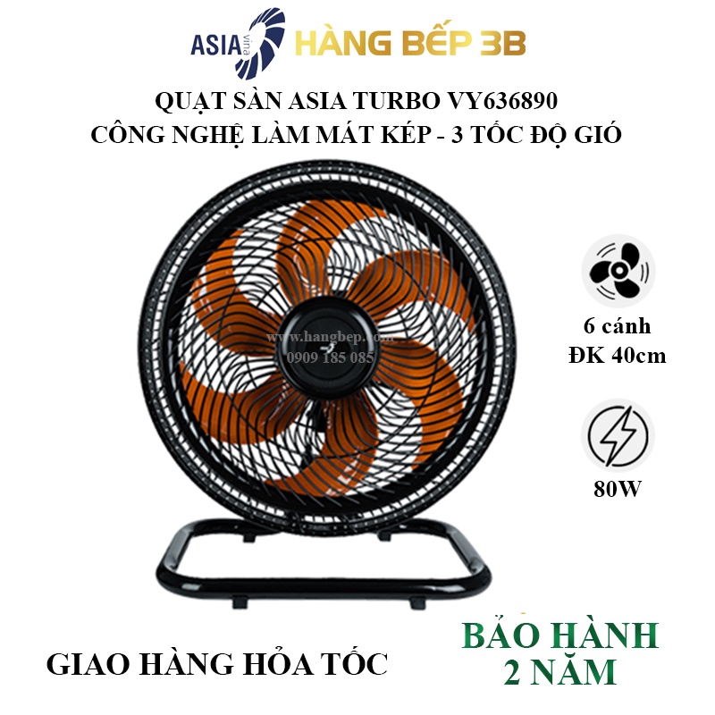 Quạt thổi sàn Asia Turbo VY636890 - Hàng Bếp 3B - Chính hãng phân phối