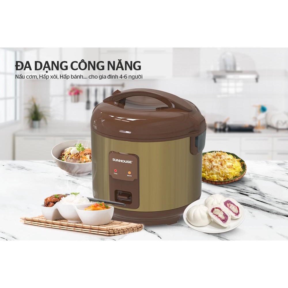Nồi cơm điện 1.8 lít Sunhouse SHD8623 - Đổi mới 7 ngày - Hàng Bếp 3B