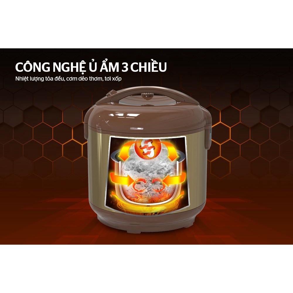 Nồi cơm điện 1.8 lít Sunhouse SHD8623 - Đổi mới 7 ngày - Hàng Bếp 3B