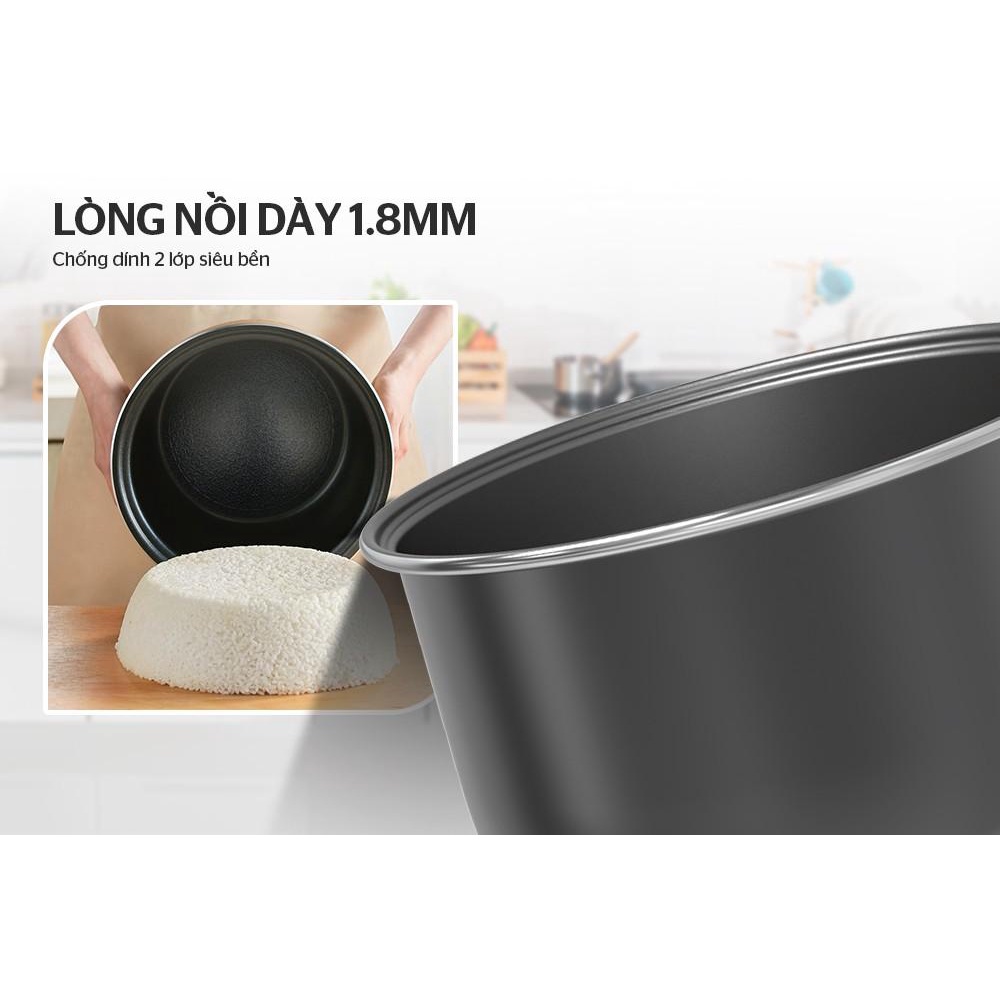 Nồi cơm điện 1.8 lít Sunhouse SHD8623 - Đổi mới 7 ngày - Hàng Bếp 3B