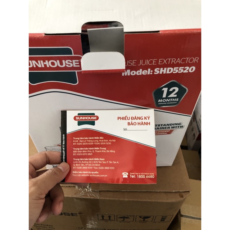 Máy ép trái cây Sunhouse SHD5520 - mới 100%, bảo hành 12 tháng